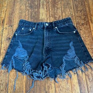 Zara high rise denim Shorts